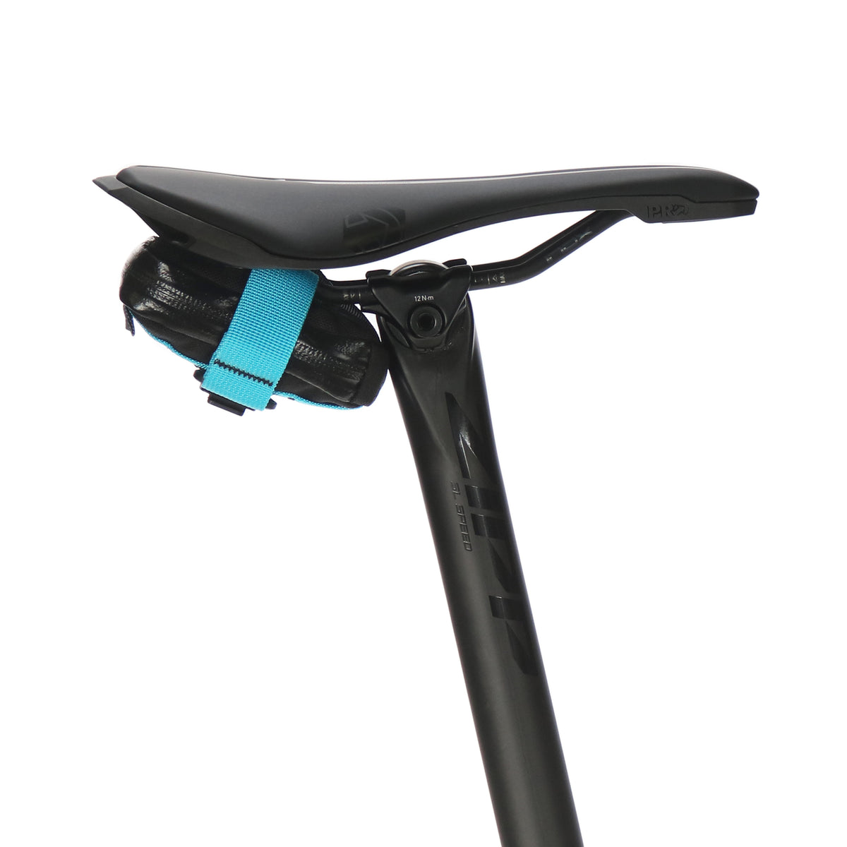 skingrowsback plan b nano minimal low profile cycling saddle bag aqua distinction