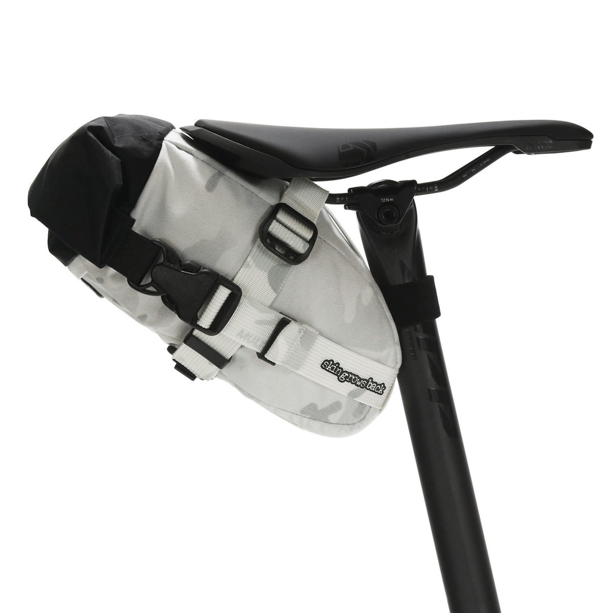 skingrowsback flash pak bike packing saddle bag MultiCam Alpine
